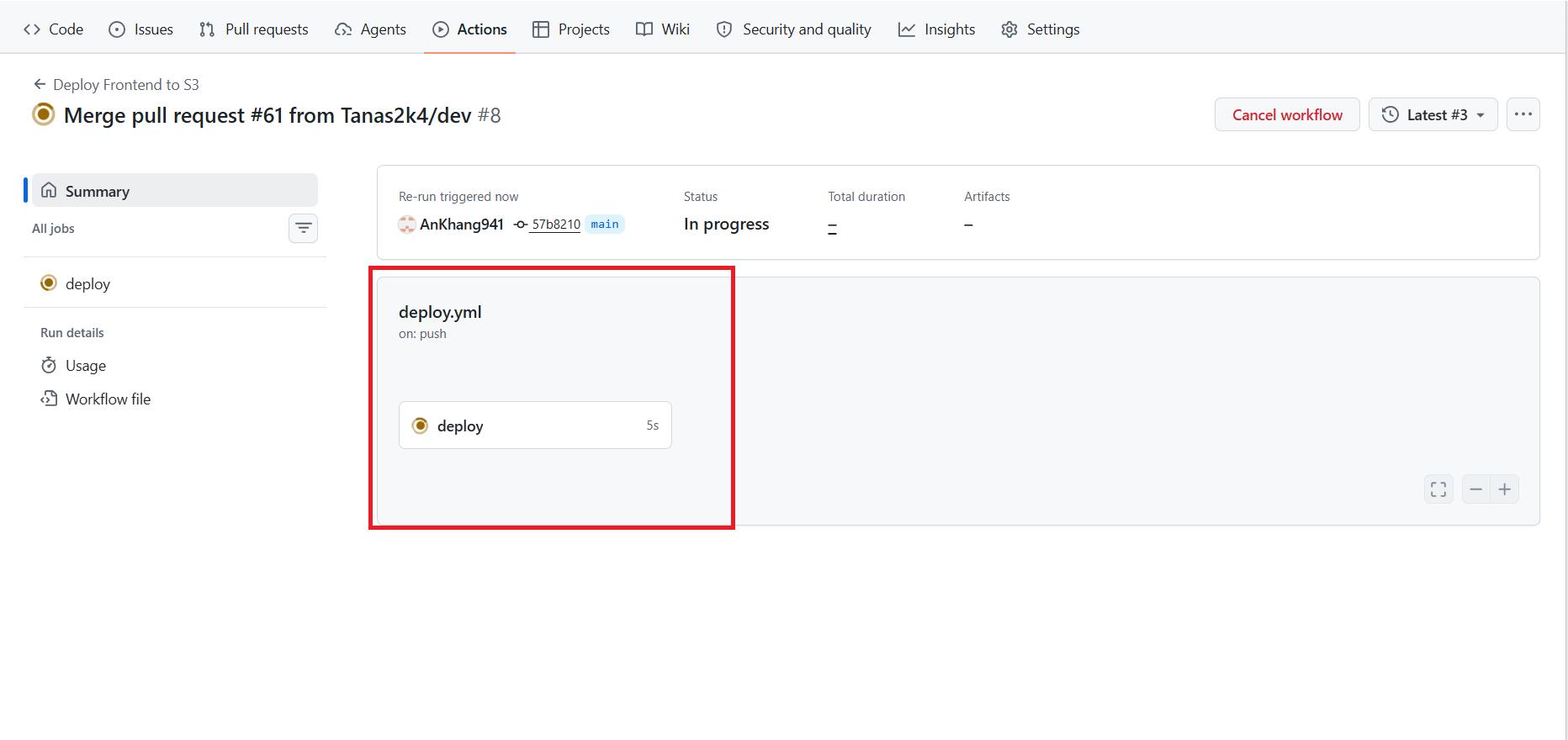 Track the running pipeline progress